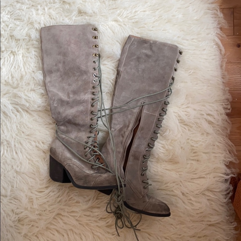Jeffrey Campbell High rise lace up boots